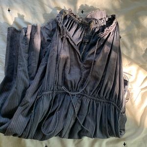 CONVERSE ONE STAR BLUE STRIPED TIE DRESS